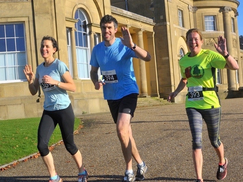 Three runners at Heaton Park