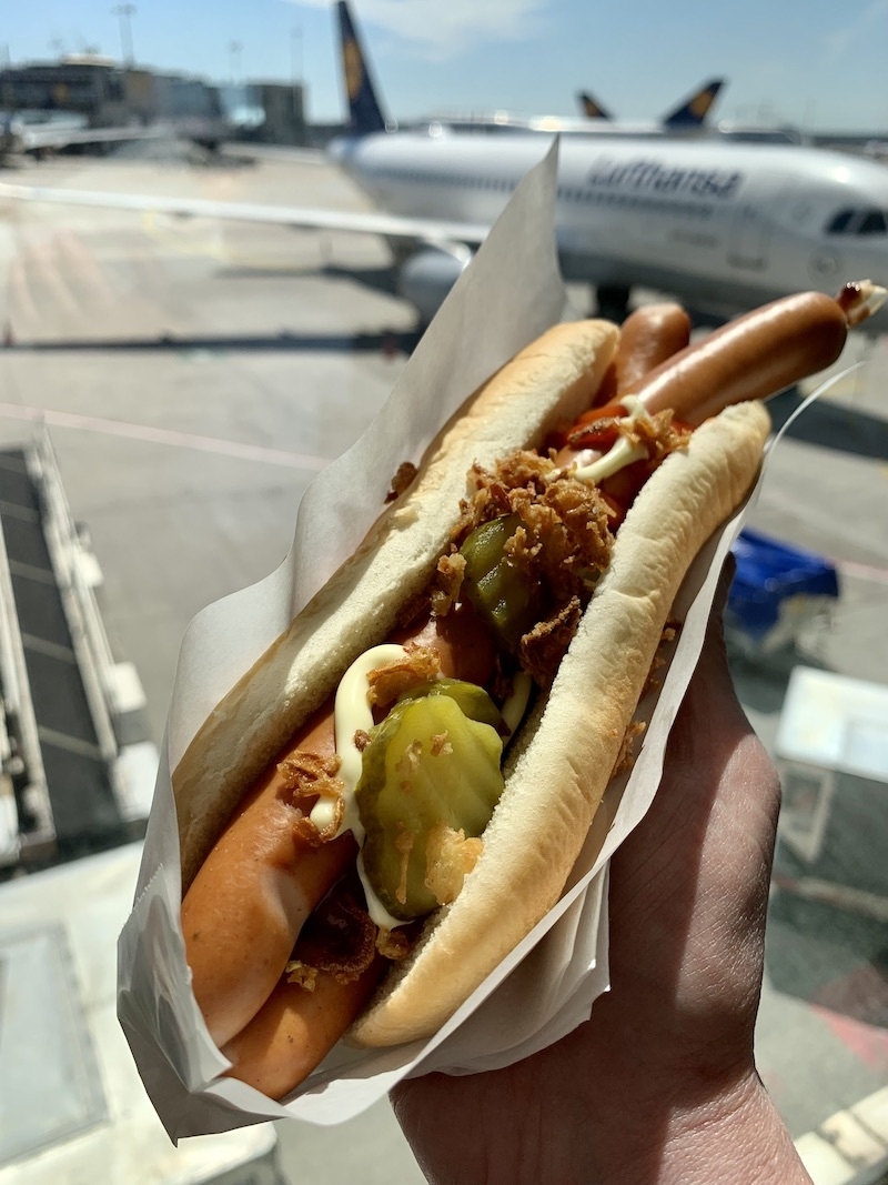 Liverpool Airport Lufthansa Connect Frankfurt Hot Dog