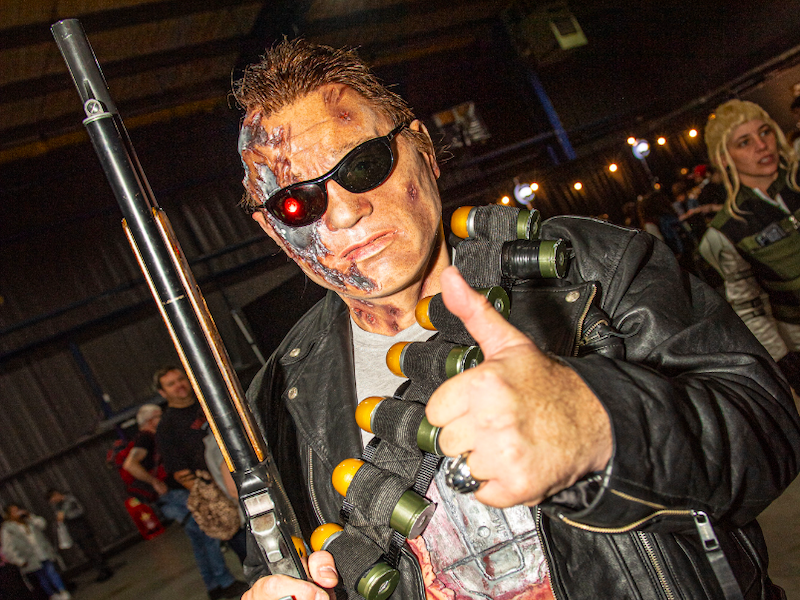 Terminator Costume At The Manchester Bowlers Exhibition Centre Mega Con Event 2022