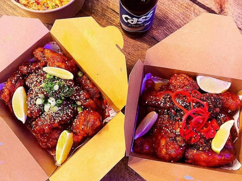 Korean Wings At Hello Oriental Foodhall Off Oxford Road Manchester
