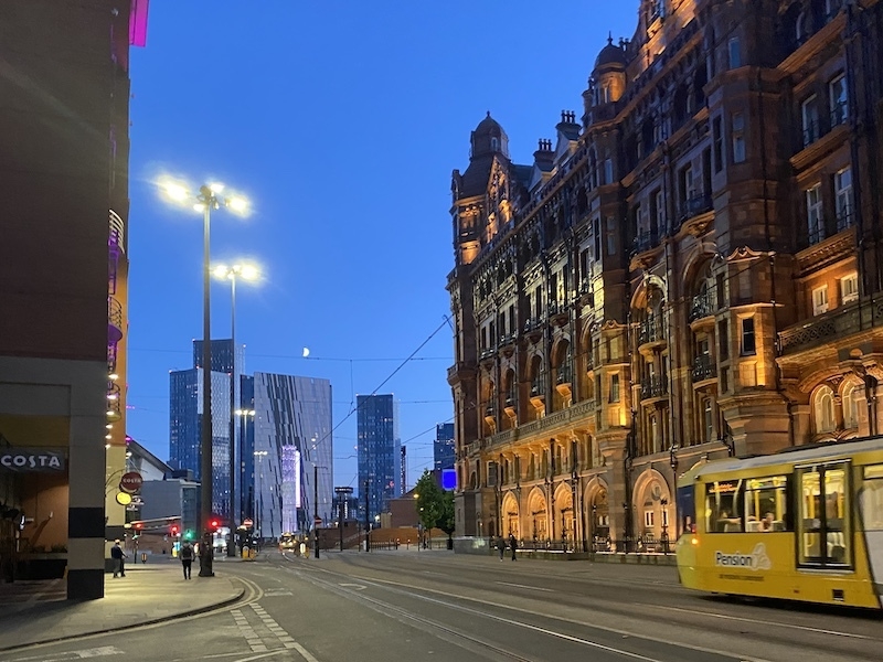 Manchester City Scape The Midland Hotel And Tram 2022