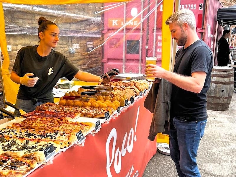 Poco Sicilian Street Food Sells Pizza At Northern Monk Refectory Leeds