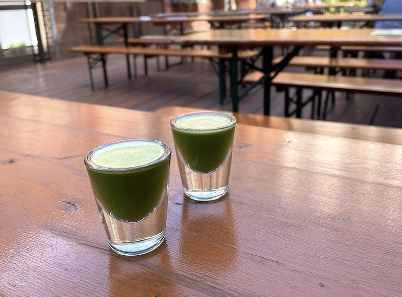 Tint Juice Shots At Green Room Restaurant Leeds