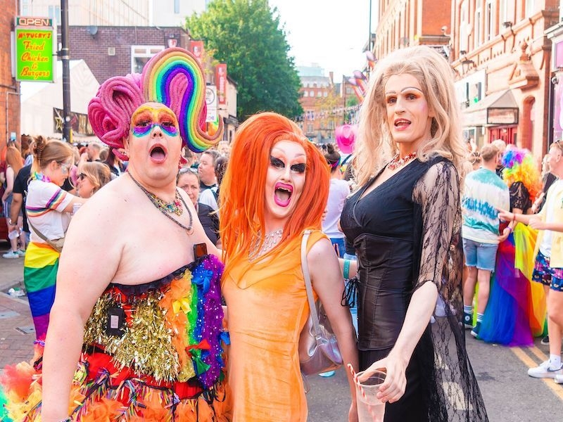 Manchester Pride 2021 Street Performers And Costumes Canal Street Party