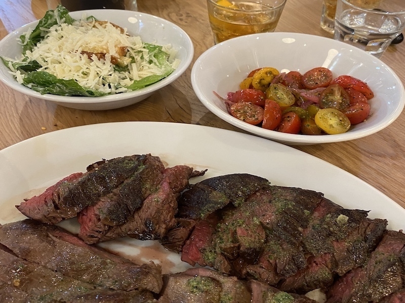 Steak Caesar Salad And Heritage Tomato Salad From Tallow At New Century Hall 2022
