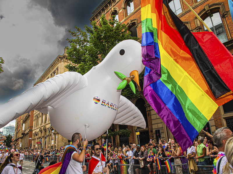 Barclays Pride Float At Manchester Pride Parade On Deansgate 2022