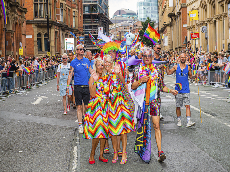 Manchester Pride Parade Deansgate 2022 Rainbow Costumes And Performers