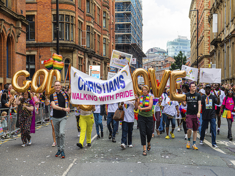 Manchester Pride Parade Deansgate 2022 Christias Walking With Pride