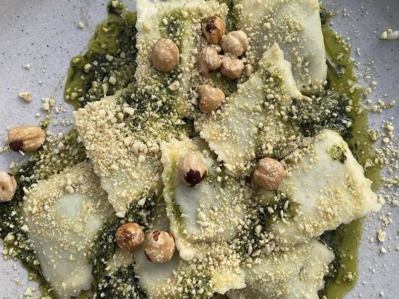 Vegan Ravioli With Pine Nuts From Pasta London New Opening On Cross Street In Manchester
