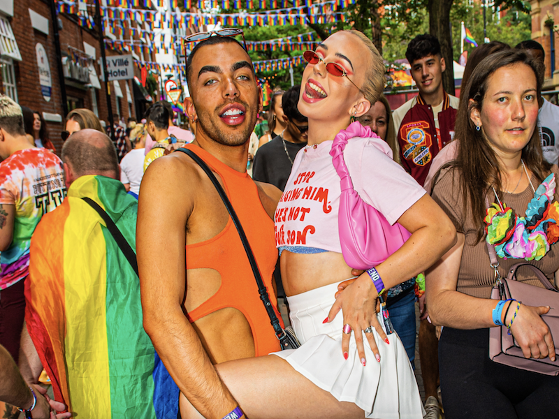 Manchester Gay Village Party Guests Canal Street 2022