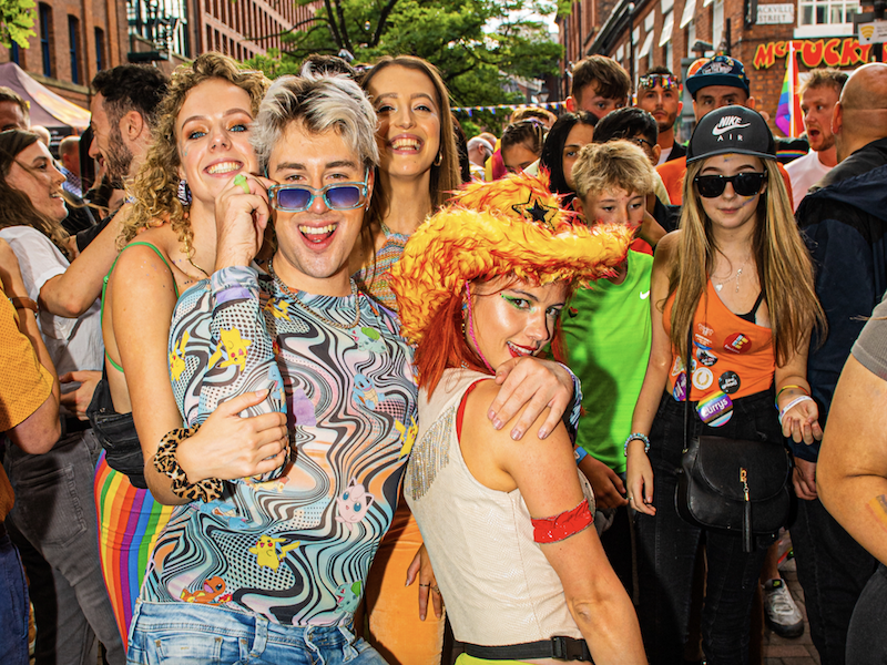 Manchester Pride 2022 Canal Street Village Party Crowd
