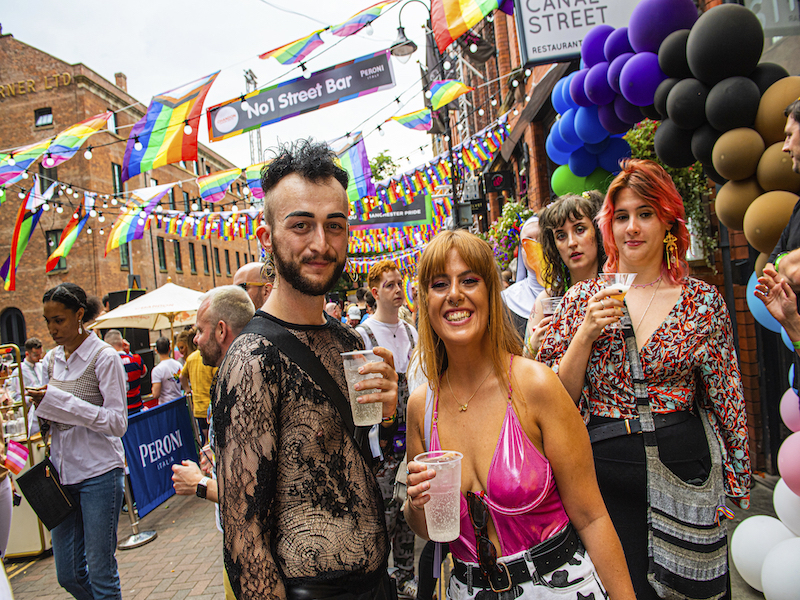 Manchester Pride 2022 Canal Street Party Crowd