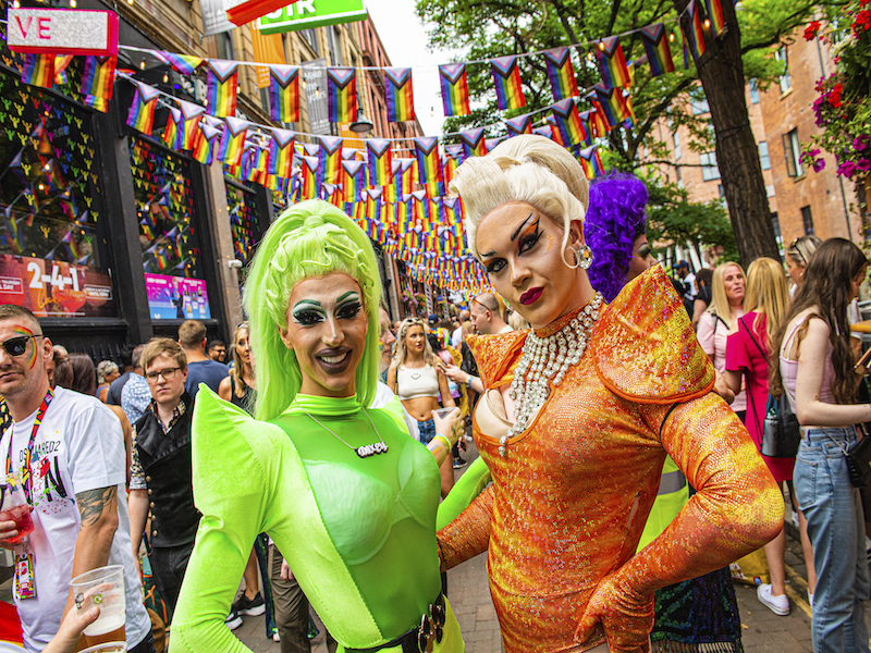 Manchester Pride Canal Street Party Drag Performers 2022