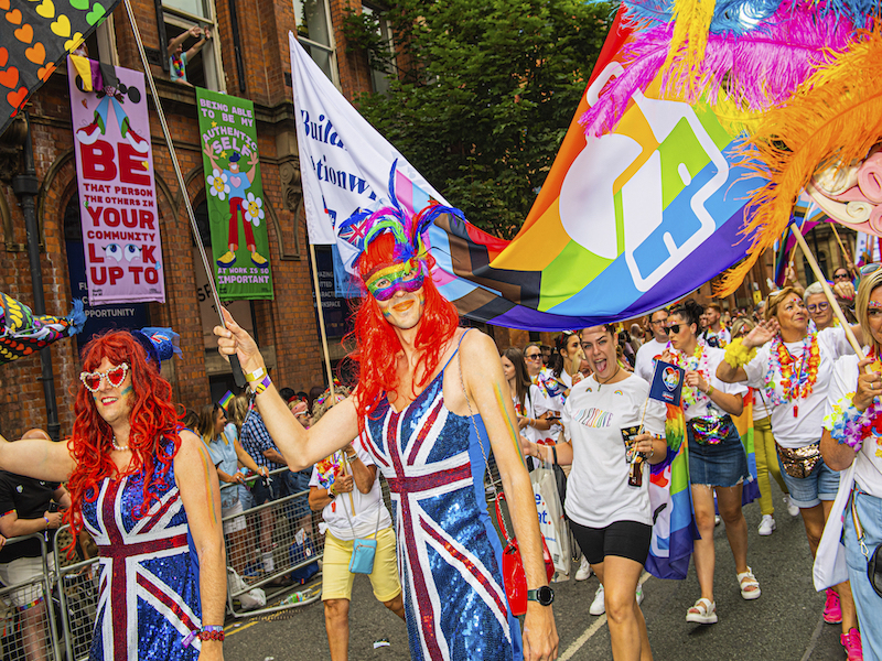 Manchester Pride Performers Crowd Canal Street 2022