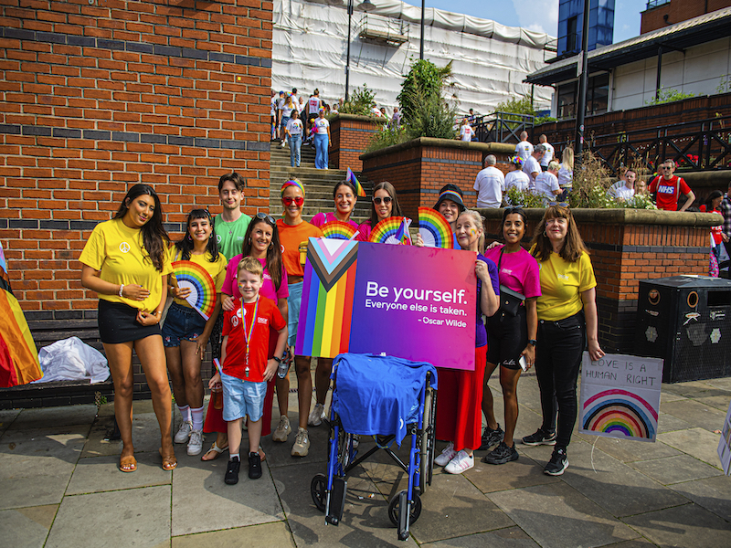 Be Yourself Manchester Pride Banner Castlefield 2022