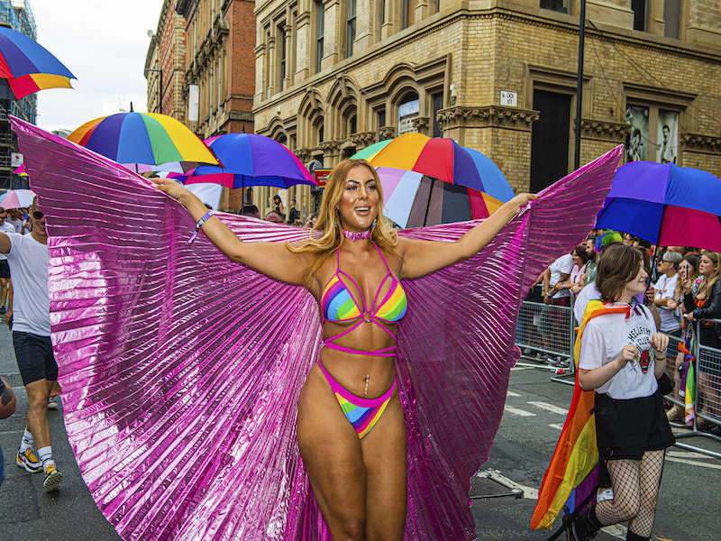 Manchester Pride Street Performer Princess Street Parade 2022