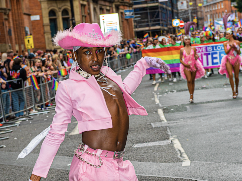 Manchester Pride Cowboy Street Performer Pride Parade 2022