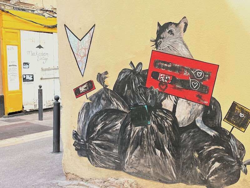 Marseille Rat Based Street Art