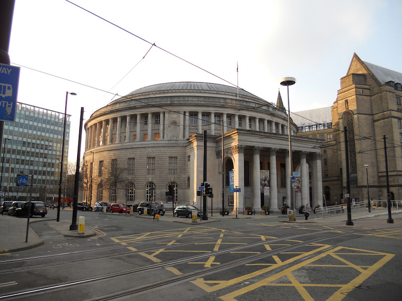 Manchester Central Library Exterior Shot For Manchester Literature Festival