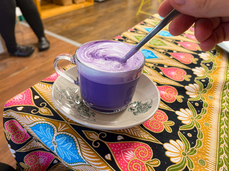 An Ube Latte At Yes Lah In Didsbury Manchester