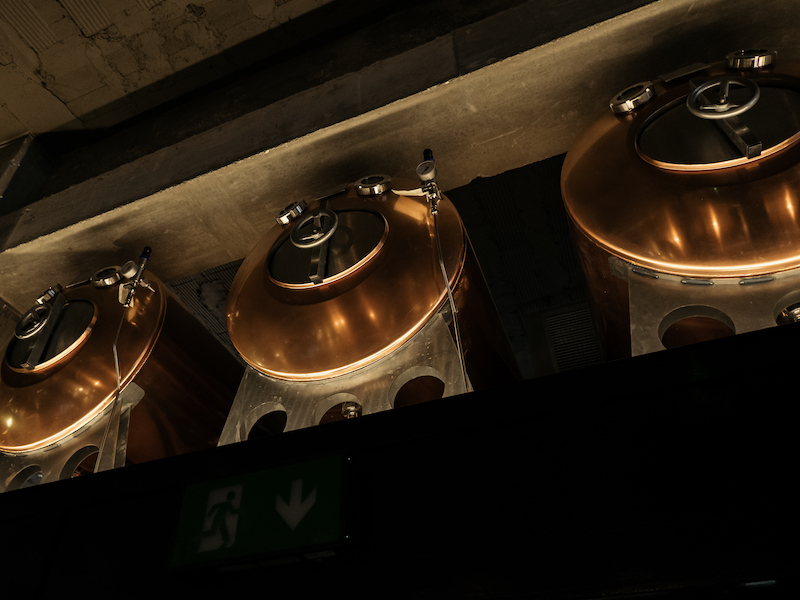 Beer Tanks At Exhibition Foodhall Manchester