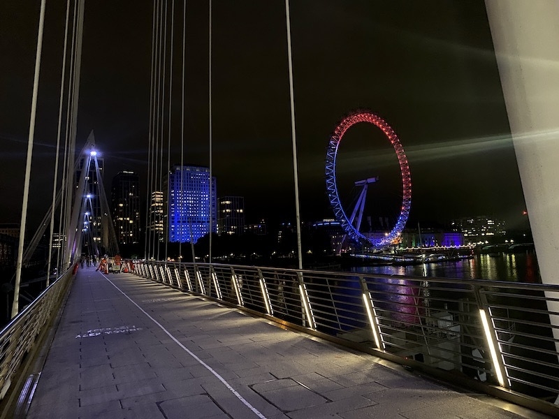 London Eye Skyline View From The Jubilee Bridges 2022