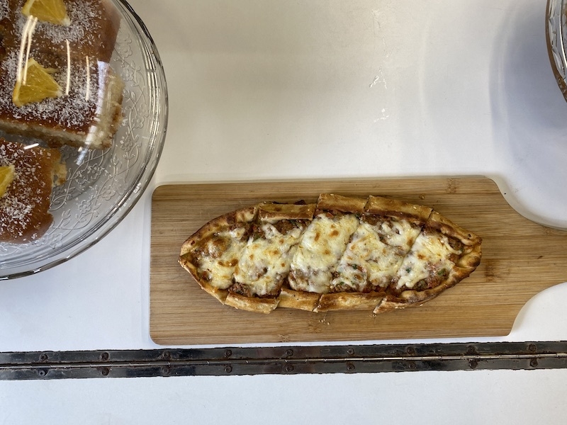 Pide And Orange Polenta Cake At Turkish Gozleme Bury Market Manchester