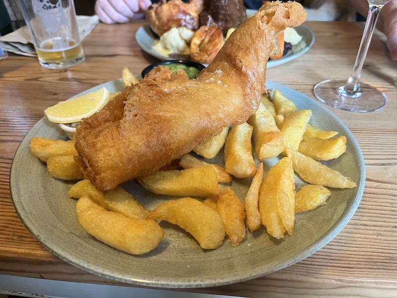 Haddock And Chips At The Old Hall Inn Chinley
