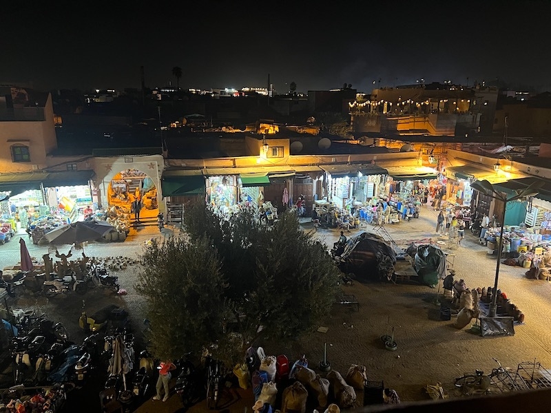View Of The Square From A Roofttop Bar In Marrakech
