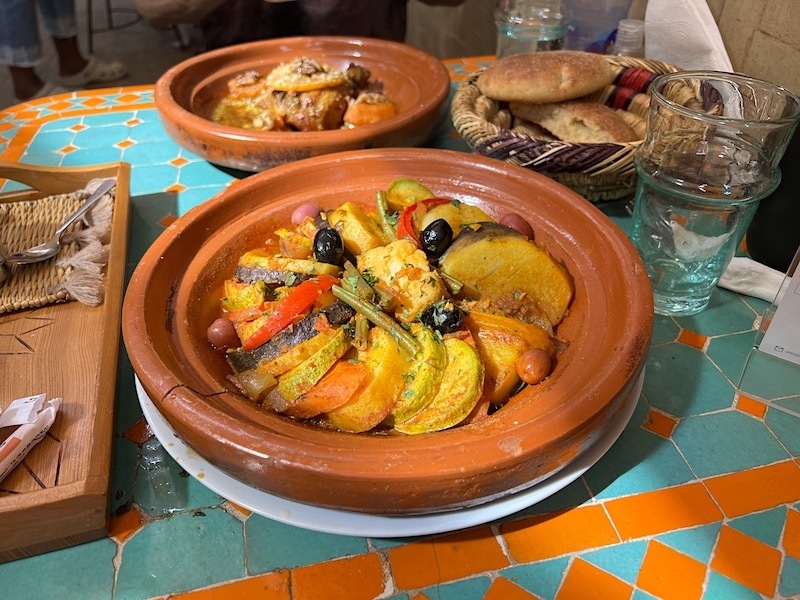 Vegetable And Chicken Tagines At Amal Womens Centre Marrakech