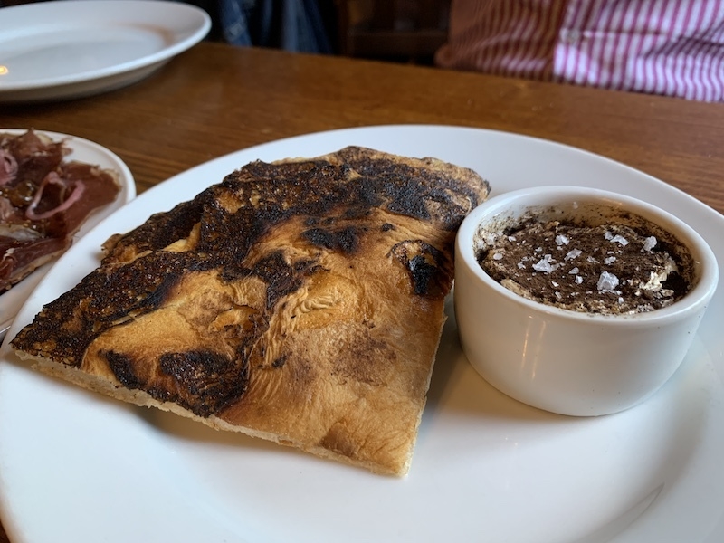 Grilled Flatbread With Burnt Onion Butter At The The Hinchliffe Arms