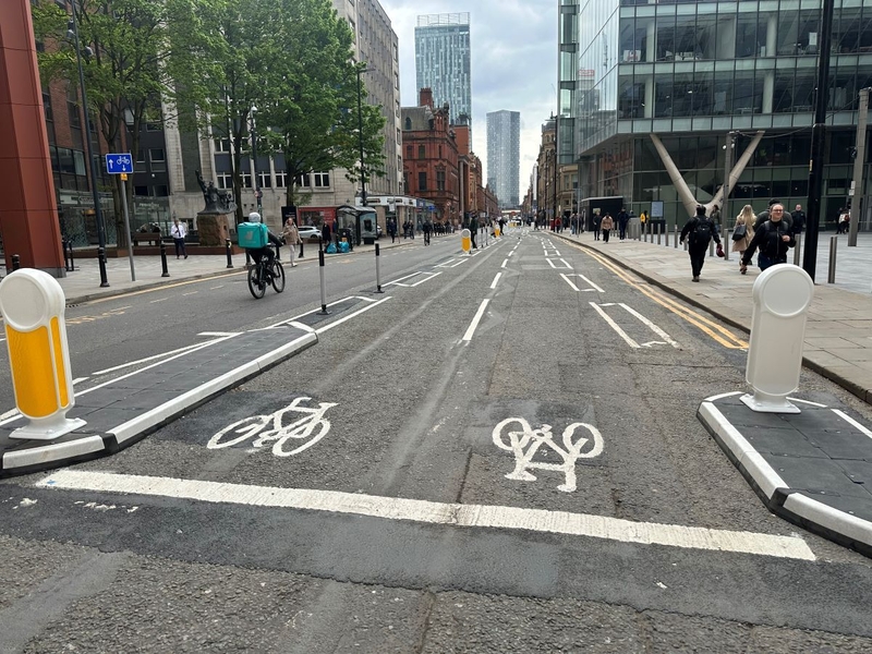 Deansgate Cycle Lanes 1
