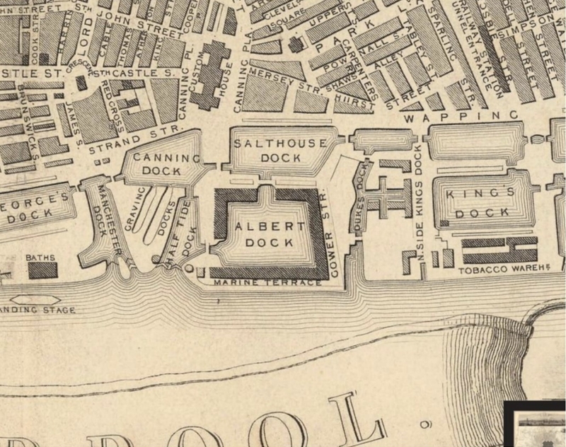 1851 Map Of Albert Dock