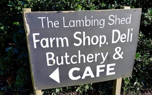 Sign Outside The Lambing Shed In Knutsford