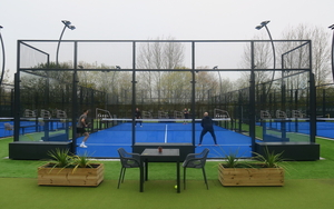 The Padel Club In Wilmslow Manchester Looking Into A Court