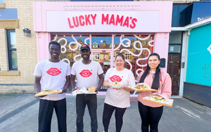 The Lucky Mamas Staff Outside The Italian Restaurant In Chorlton Manchester Header