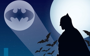 Batman Cartoon With Bat Logo As Batman Arrives In Manchester And Leeds