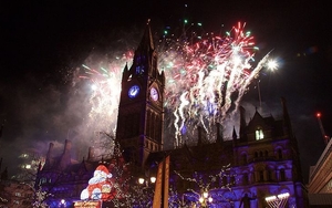 Fireworks Over Manchester Town Hall