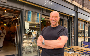 Simon Rimmer Outside The New Greens Restaurant In Sale Greater Manchester