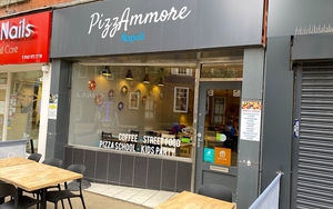 The Outside Of Pizzammore Pizza Place In Sale Manchester