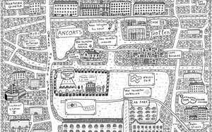 Illustrated Festival Map For Hope Mill Theatres Indie Arts Festival Hope Fest In Ancoats Manchester