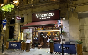 The Exterior Of Vincenzo Trattoria Italian Restaurant In Manchester