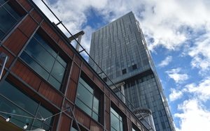 The Great Northern Warehouse With Bentham Tower And The Hilton Towering Above In Manchester