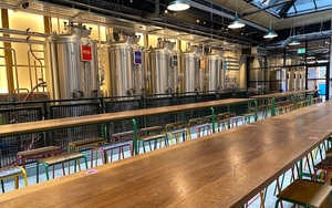 Tables And Tanks Inside Bundobust Brewery New Opening On Oxford Road Manchester
