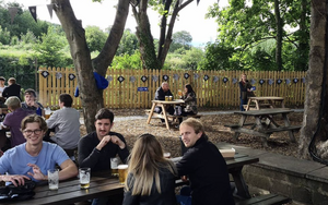 1200 X 800 People Enjoying A Beer Outside At The Refinery Leeds