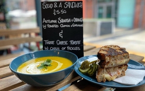 The Lunch Deal At 3 Hands Deli On Deansgate Mews In Manchester Which Includes Freshly Made Soup And A Sandwich Cover