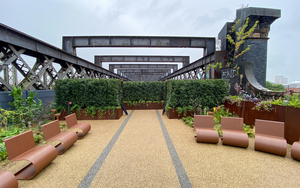 The Entrance To Castlefield Viaduct Skypark In Manchester