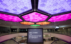 Welcome To Manchester Airport Honeycomb Lights 1200