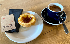 A Pastel De Nata And An Espresso From 200 Degrees Coffee Moseley Street Manchester