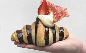 Striped Strawberry Cheesecake Croissant From Pkb Manchester